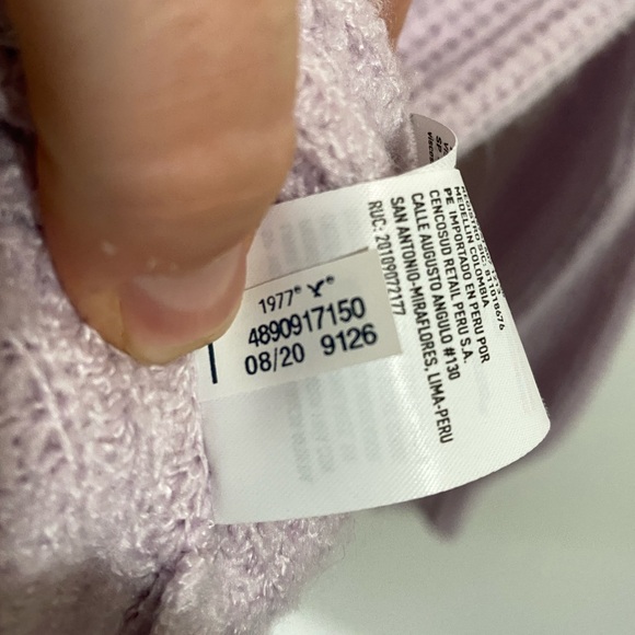 AE Oversized Dreamspun V-Neck Sweater Lilac Lavender Purple - Picture 8 of 9